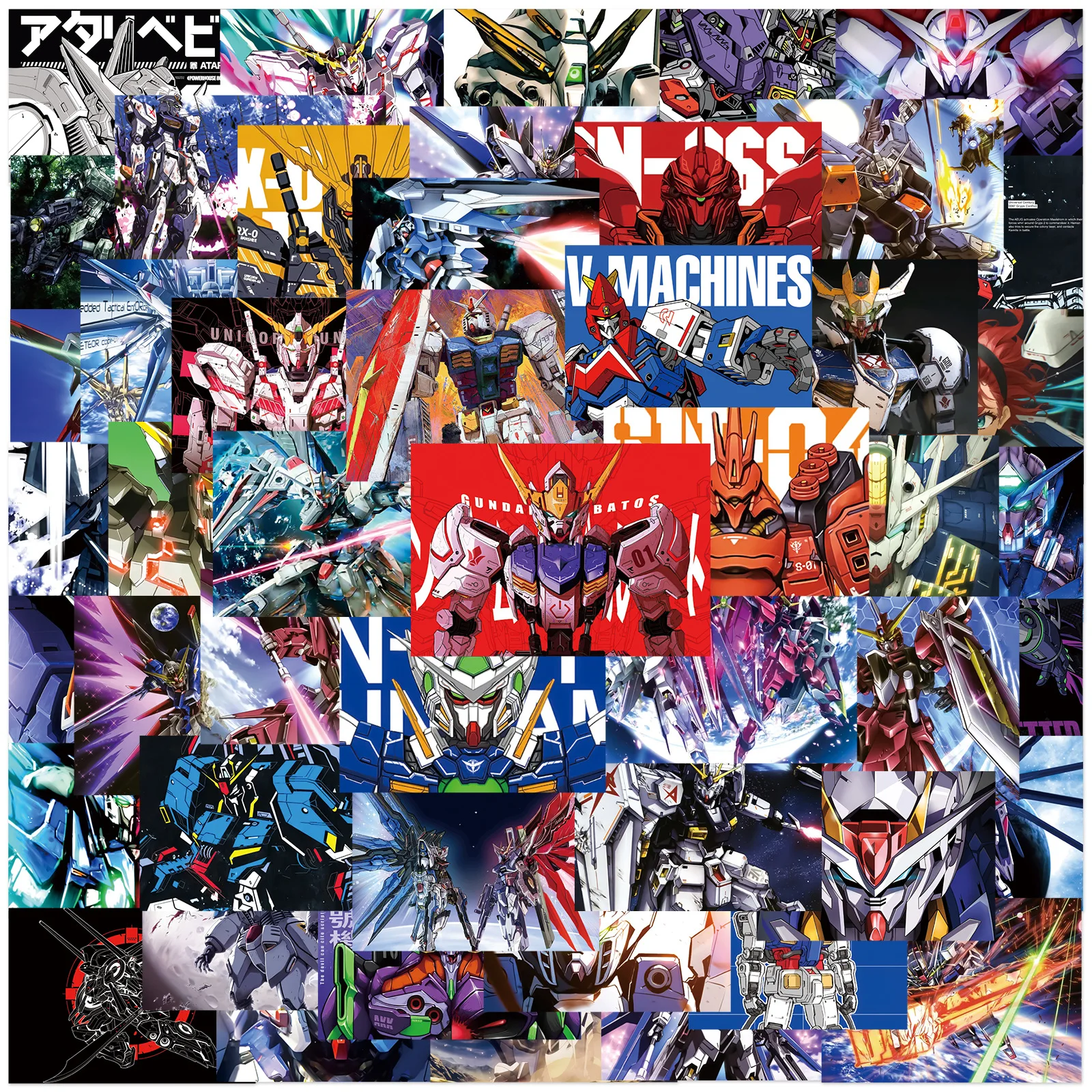 10/50PCS Cool GUNDAM Anime Cartoon Stickers DIY Car Motorcycle Travel Luggage Guitar Waterproof Graffiti Sticker Kid Toy Gift