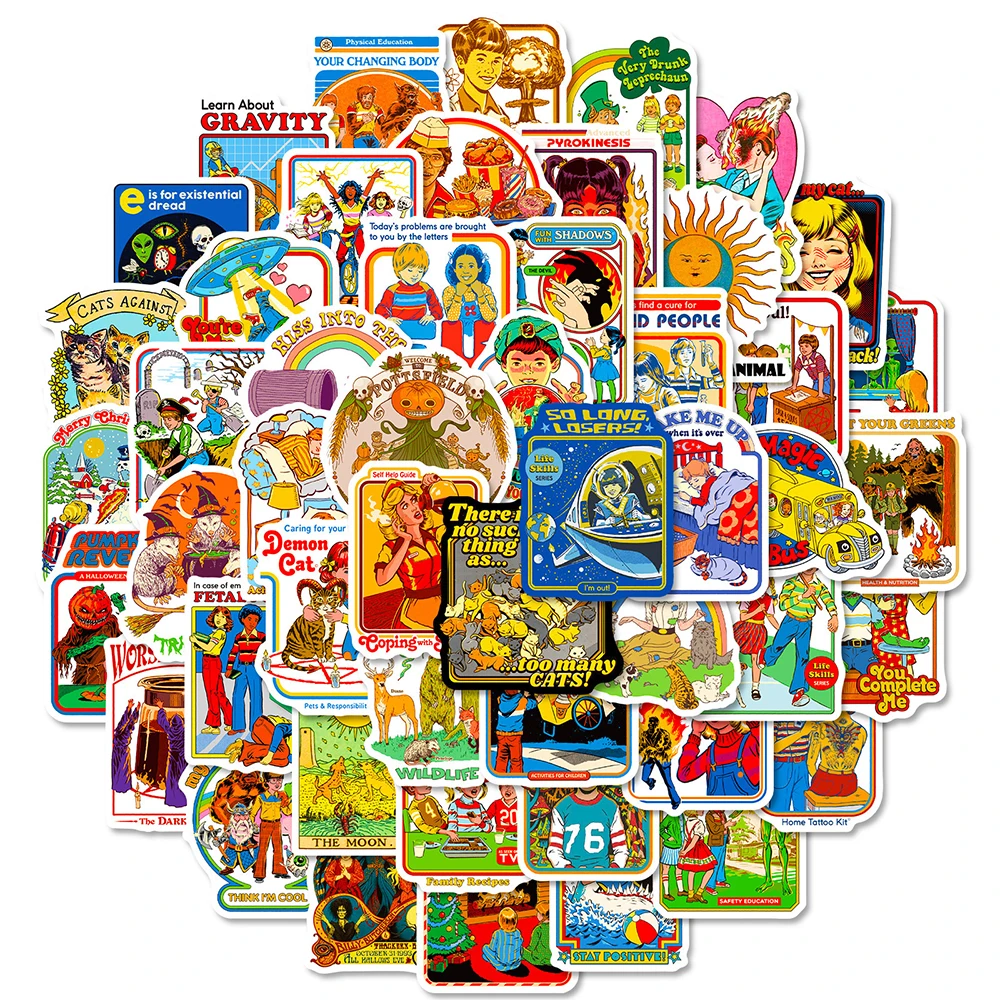 

10/30/50pcs Classic Retro Horror Story Cartoon Stickers Cool Gothic Decals DIY Motorcycle Phone Laptop Bike Sticker Decoration