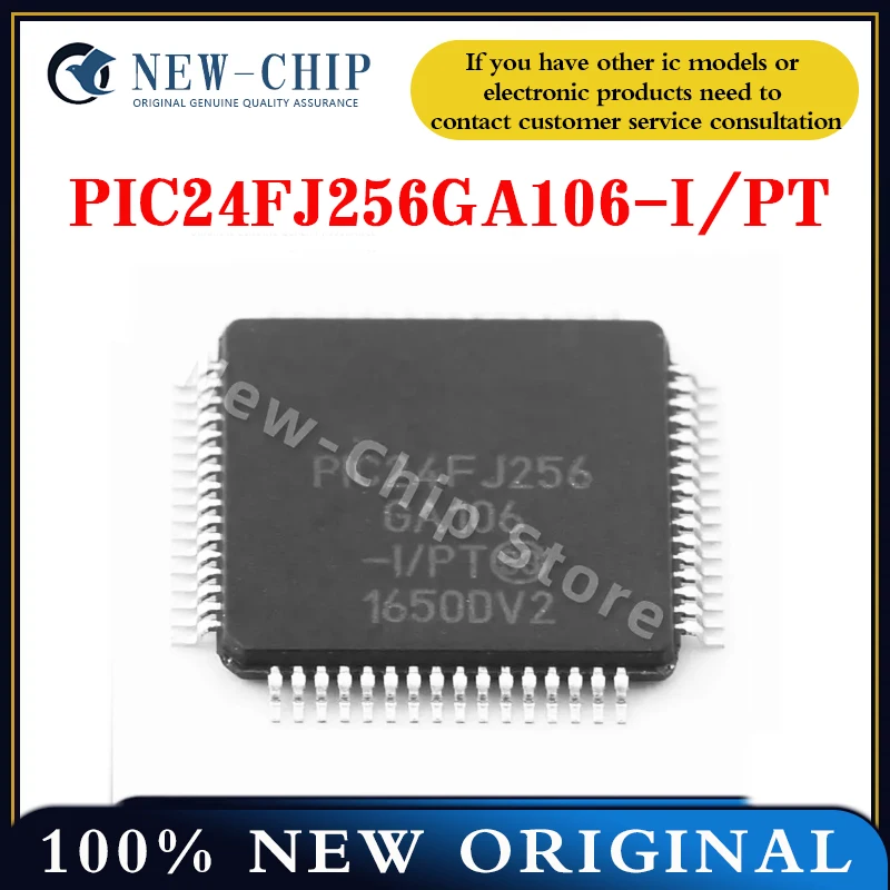 

2PCS-50PCS/LOT PIC24FJ256GA106-I/PT PIC24FJ256G A106 PIC24FJ256GA QFP64 New original