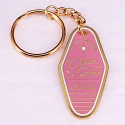 HarrIs House Keep Driving Lyrics Metal Keychain Key Fob Keyrings Jewelry Accessories Funny Gift PINK GOLD