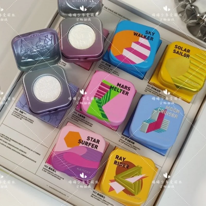 Kaleidos Space Age Profetie Highlighter Glitter Palette Chrome Gezichtsmake-up Kameleon Diamant Poeder Verhelderende oogschaduw