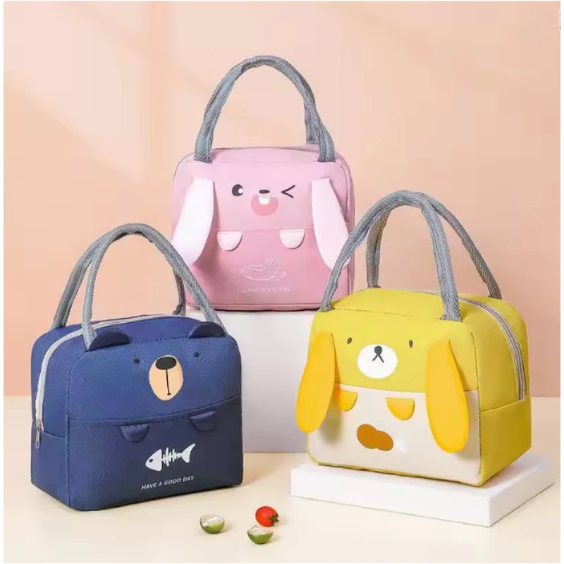 حقيبة غداء محمولة ذات سعة كبيرة وحقيبة تبريد معزولة مقاومة للماء ومقاومة للزيت مع حزمة ثلج بحزام كتف قابل للتعديل #5