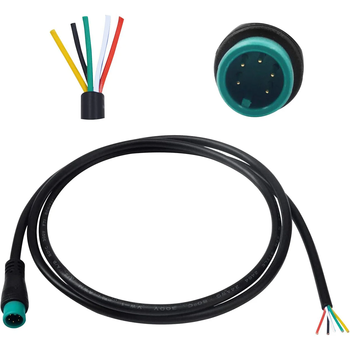 LED Power Signal Line 2/3/4/5/6Pin M8 Signal Connector Cable Male Female Waterproof Connector Outdoor Ebike Plug Wire Cable image 7