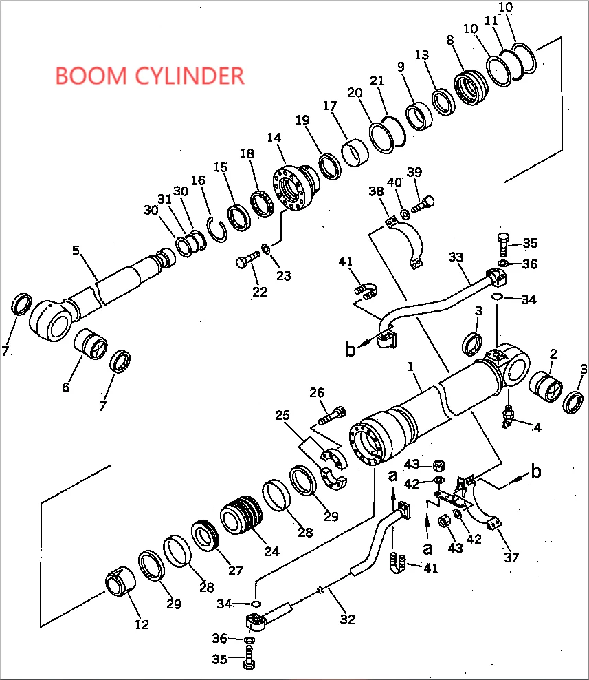 KOMATSU  PC400-5 BOOM/ARM/BUCKET CYLINDER SEAL KIT AND MAIN PUMP MAIN VALVE SWING MOTOR TRAVEL MOTOR AND CENTER JOINT SEAL KIT