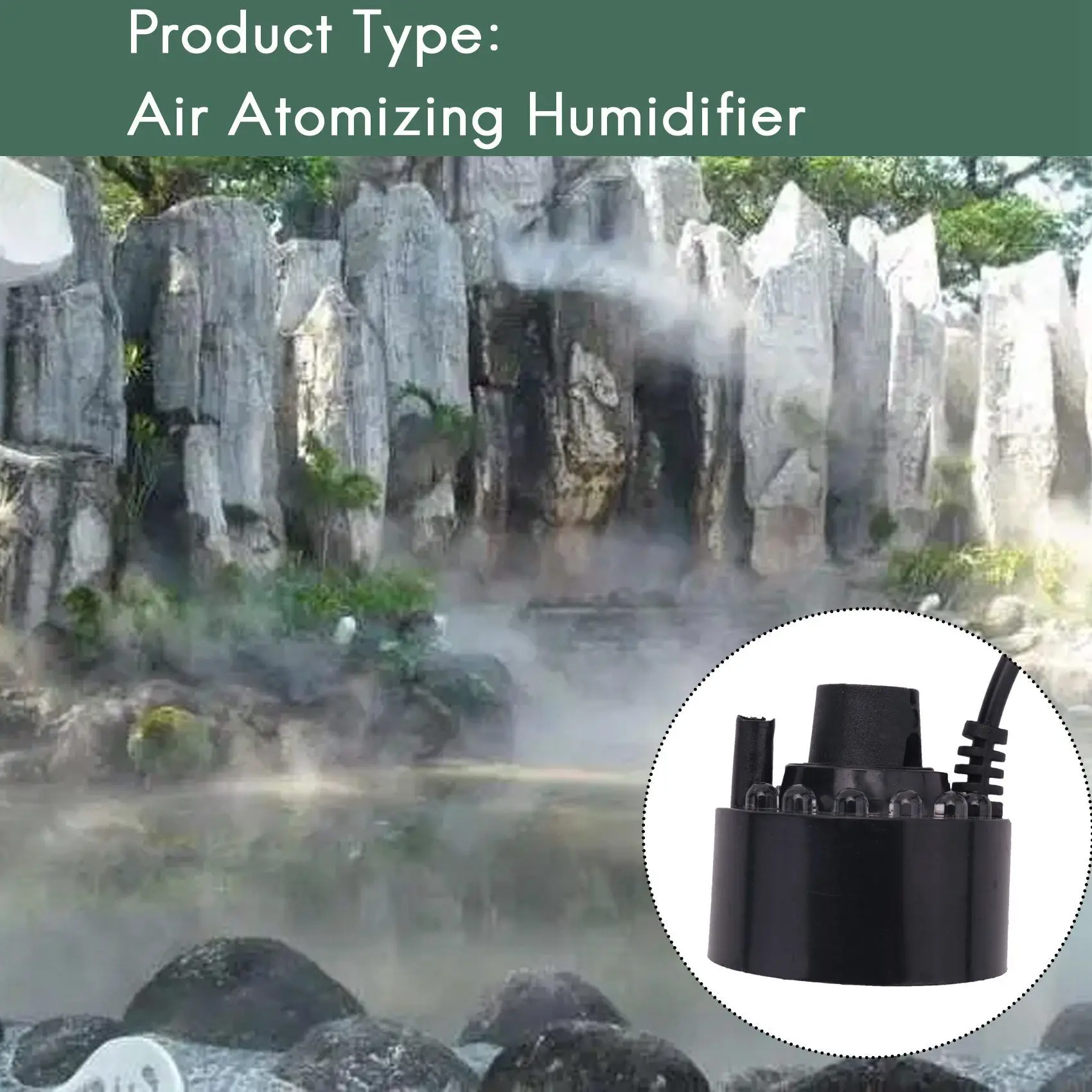 ABBZ-12 Led Industrial Incubator Humidifier Pond Atomizer Air Udifiermih DC 24V Mist Maker Fogger Water Fountain