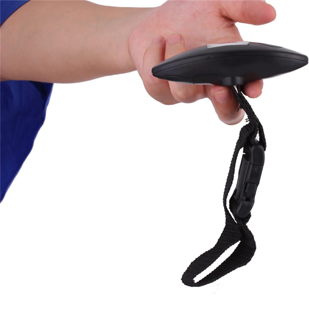Portable 50Kg 10g Hanging Scale Digital Scale BackLight Electronic Fishing Weights Pocket Scale Luggage Scales Black