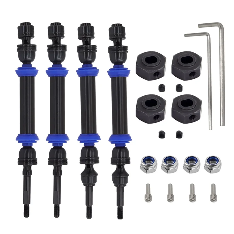 

B05C-Front & Rear CVD Drive Shafts Set For TRAXXAS 1/10 SLASH 4X4 1/10 RC Truck Cars Replace 6850 6828 6854