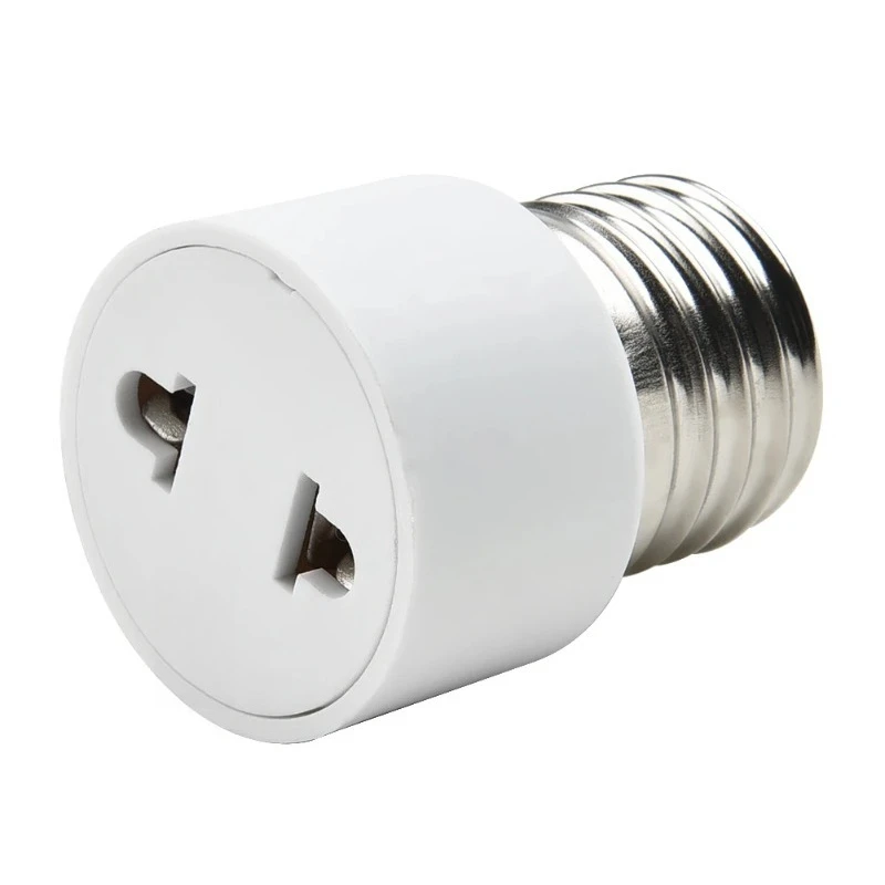 Hot Sell Practical White E27 Plug Bulb Holder Light Fixture Bulb Base Adapter Lamp Socket U S /EU