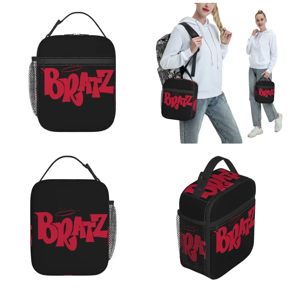 Bratz-Logo Insulated Lunch Bags Cooler Lunch Container Leakproof Tote Lunch Box Men Women Office Picnic