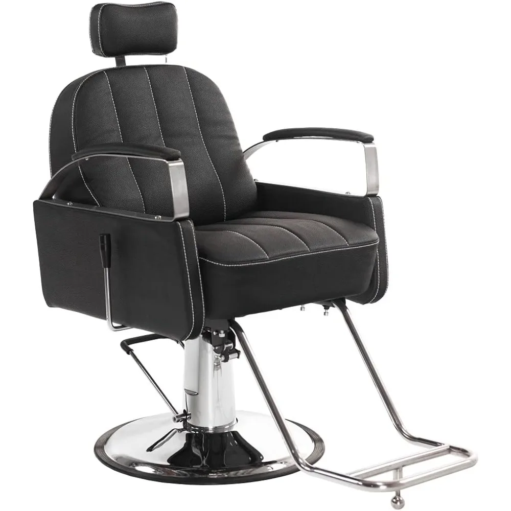 Beauty Salon Chair with Adjustable Tilt Backrest, 360 ° Rotating Seat, Barber Beauty Salon Specific Equipment