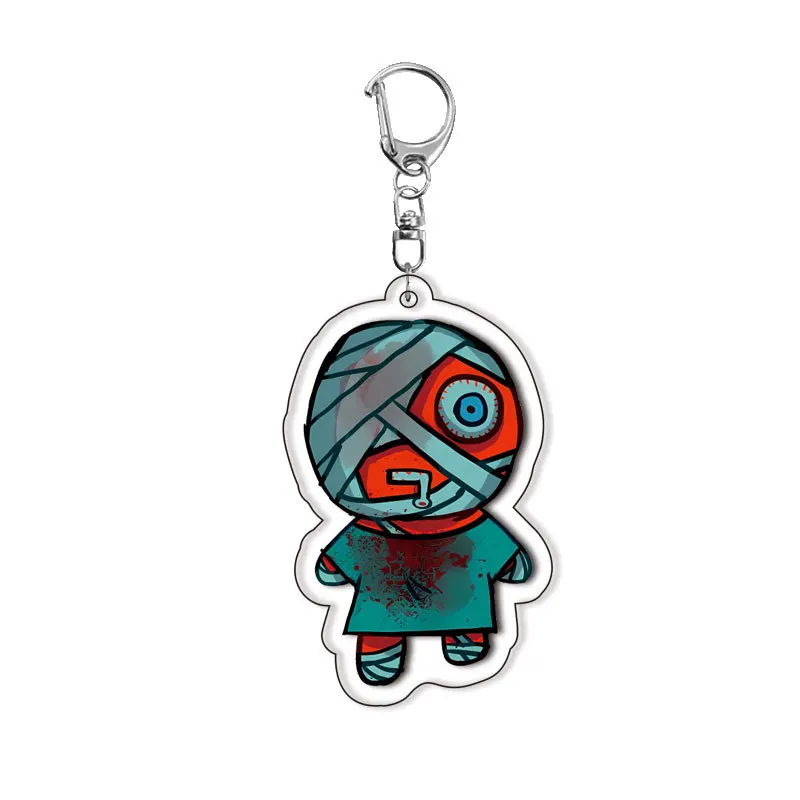 Horror Game Mouthwashing Keychain Chibis Jimmy Curly Anya Sallyface Bag Key Chain Keyring Jewelry Gamer Fans Gift Accessorie