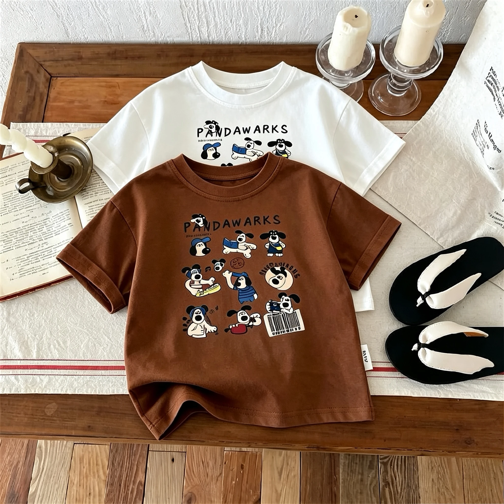 1-7 Year Old Girl Boy Clothes Tshirts Fashion Versatile Children's Wear Tops Short-sleeved Tees Kids Clothing Loose Casual Tees