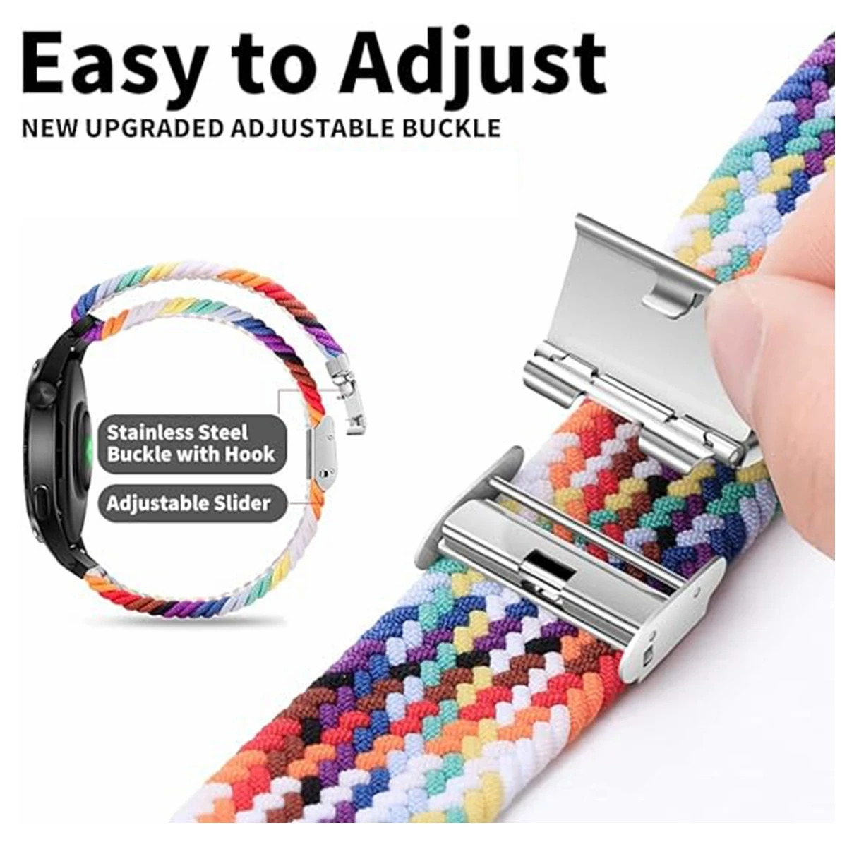 Braided Metal Buckle for Samsung Galaxy watch 8 strap 44mm 40mm Braided Loop Correa Galaxy watch 8 classic 46mm/Ultra 2025 Band image 5