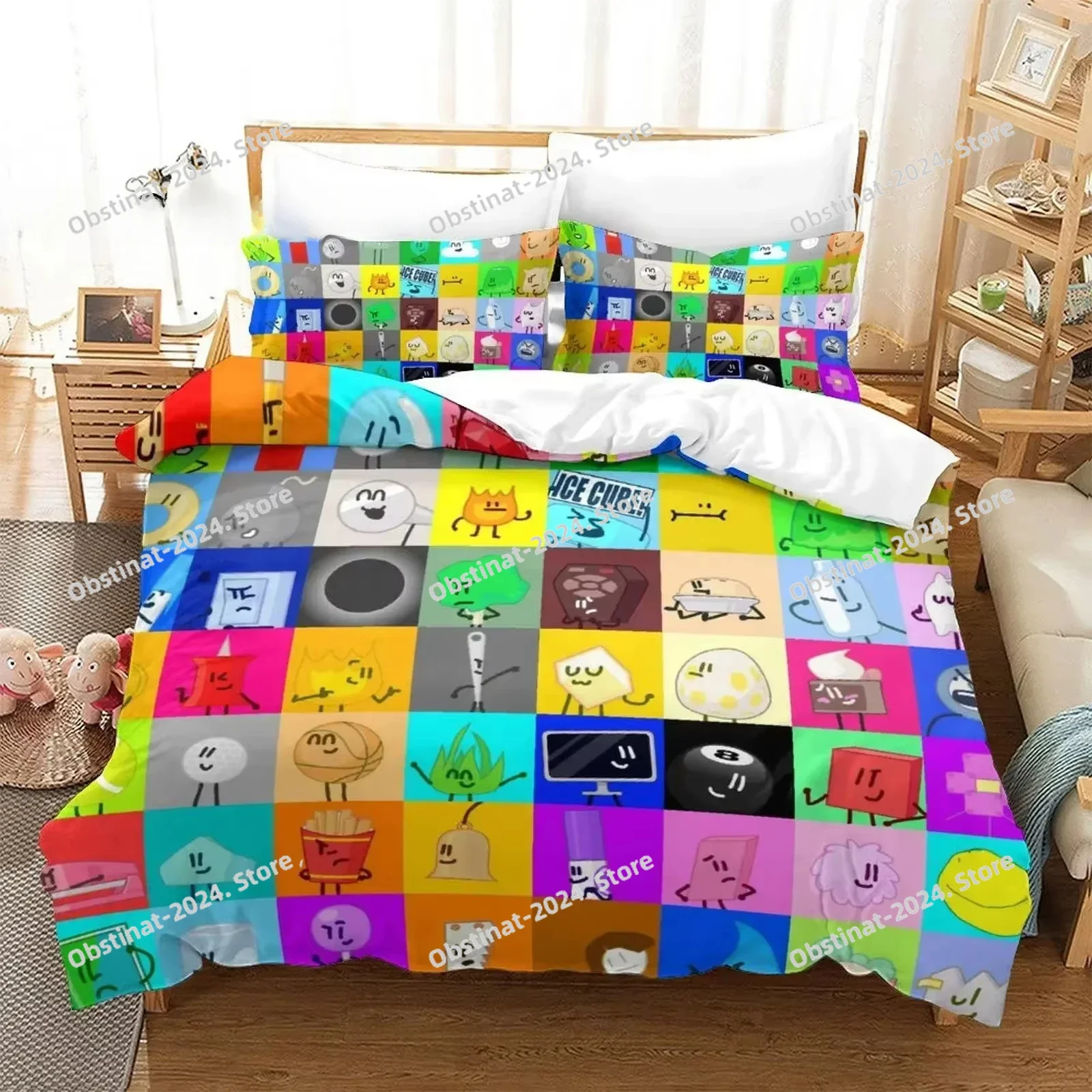 

Jacknjellify Bedding Set Printed Bed Set With Pillowcase Duvet Cover Soft Single Double Queen Super King Size Aldult Kid Bedroom