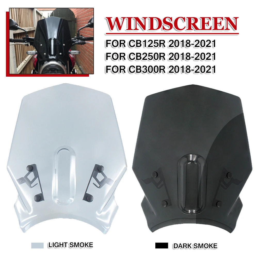 Windshield For Honda CB 125R 250R 300R CB125R CB250R CB300R 2018-2020 2021 NEO Sports Cafe Motorcycle Windscreen Wind Deflector