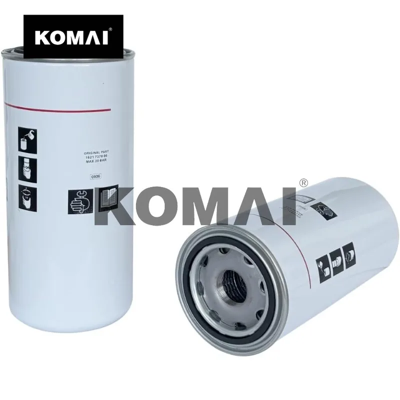 

KOMAI 2 PCS 1621737800 1621737890 Oil Filter Replacement Part For Copco GA90/132/160/315 Air Compressor 1621-7378-00 1621-7378-