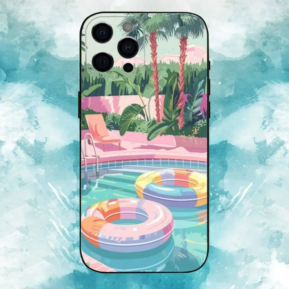 حافظة هاتف D-David H-Hockney لهاتف iPhone17,16,15,14,13,12,11 Plus، Pro Max غطاء أسود ناعم #2