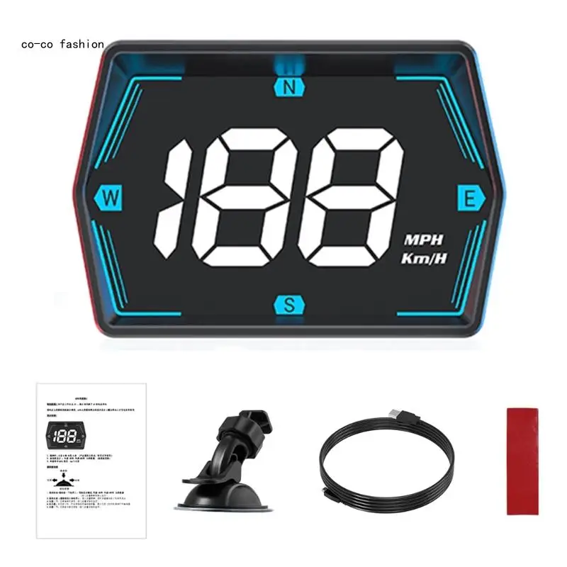 

517B Advanced Automotive HUD Device Comprehensive Driving Assistant HUD ABS for Enhances Road Safety & Convenient Navigation