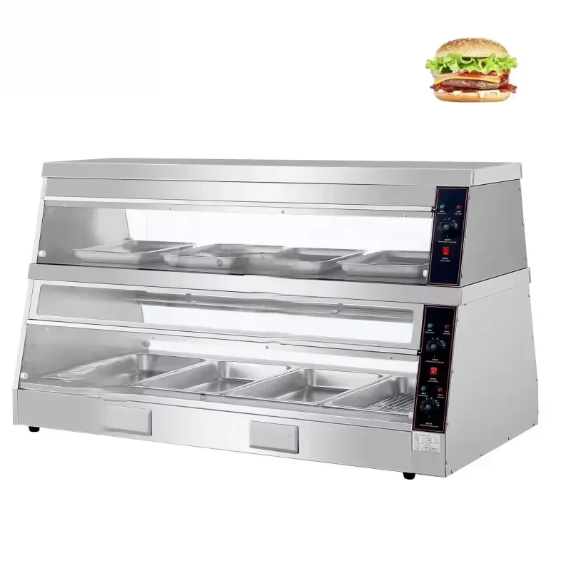 Commercial Industrial Insulated Stainless Steel Heat Display Keep Food Warmer Machine Heating Hot Holding Cabinet