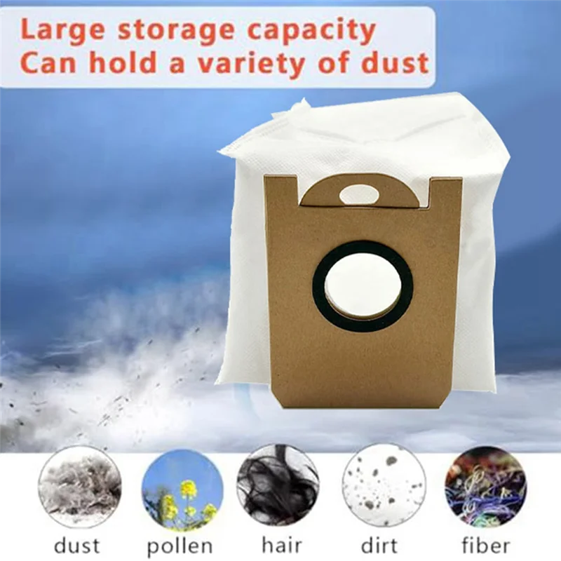 TCF-For IHOME Nova S1 Pro Robotic Vacuum Cleaner Dust Bag Replacement Parts Sweeping Accessories Trash Dust Bags