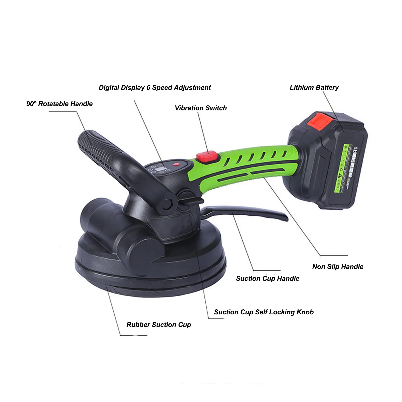 Maszyna do wibracji płytek Akumulator litowy o dużej mocy 16,8 V Maszyna do poziomowania wibracji płytek do szkła