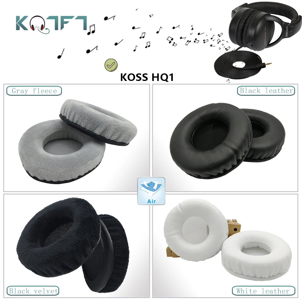 KQTFT flannel 1 Pair of Replacement Ear Pads for KOSS HQ1 Headset EarPads Earmuff Cover Cushion Cups