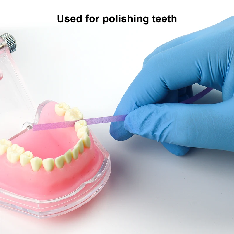 60pcs/box Dental Polishing Strip 4*150mm Tooth Interdental Resin Surface Grinding Whitening Sanding Dentist Material