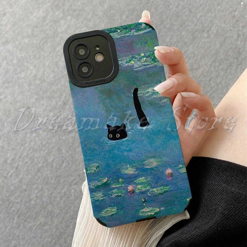 Black Cat Phone Case for Iphone 11 Pro Max Iphone 16 Pro Max Iphone 13 Pro Max Iphone 14 Pro Max Iphone 15 Pro Max Case