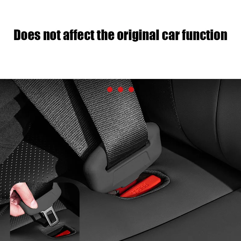 Car Seat Belt Buckle Protector Cover 2Pcs Soft Silicone Anti-Collision Case Seat Belt Buckle Protection Anti Scratch