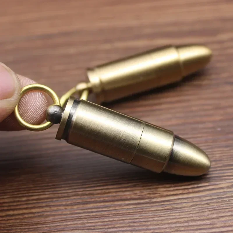 2025 Mini Bullet Shaped Pendant Lighter, Windproof Waterproof Portable Grinding Wheel Ignition Open Flame Lighter-Creative Gift