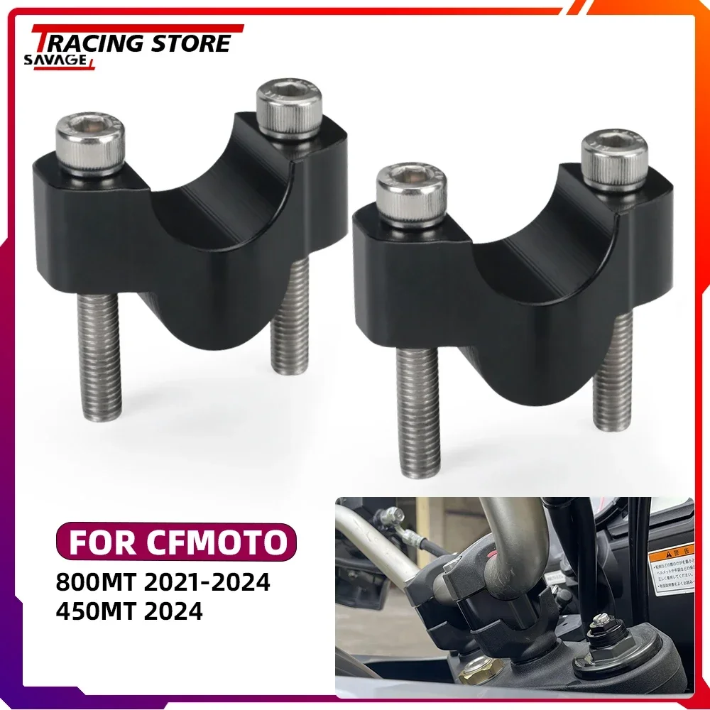 

For CFMOTO 800MT 800MT-X 450MT Handlebar Riser Bar Mount Handle Clamp 800 MT MTX 450 MT Clamp Motorcycle Riser handlebar adapter