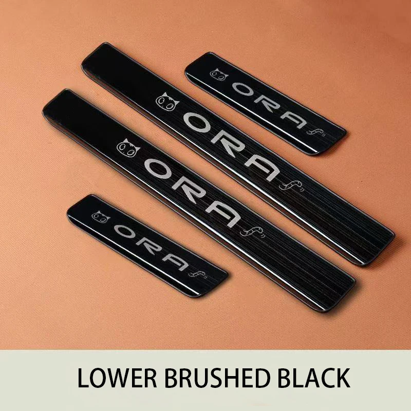 الفولاذ المقاوم للصدأ ل ORA FUNKY CAT 03 E-TECH GT LIGHTING CAT 2025 2024 2023 عتبة باب السيارة لوحة بالية جدار كبير ملحقات السيارة #5
