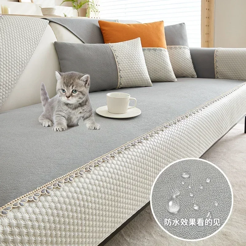 

Waterproof Technology Fabric Sofa Cover Non-Slip Couch Cushion for Living Room Soft Sofa Cover Back Towel Sectional Sofa Mat