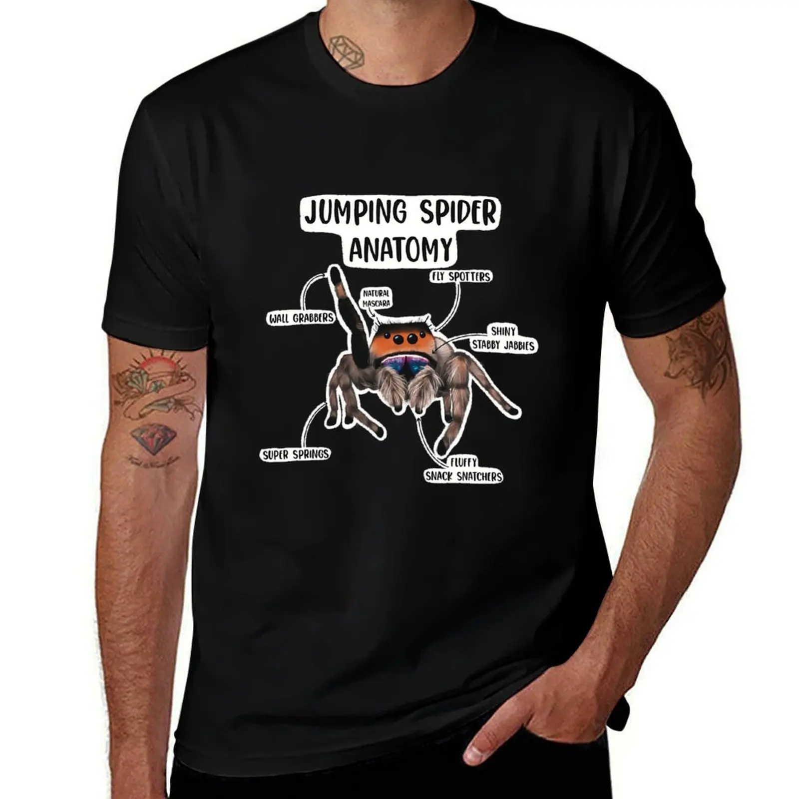 

Jumping Spider Anatomy T-Shirt man t shirt graphic man t shirt cotton T-Shirt