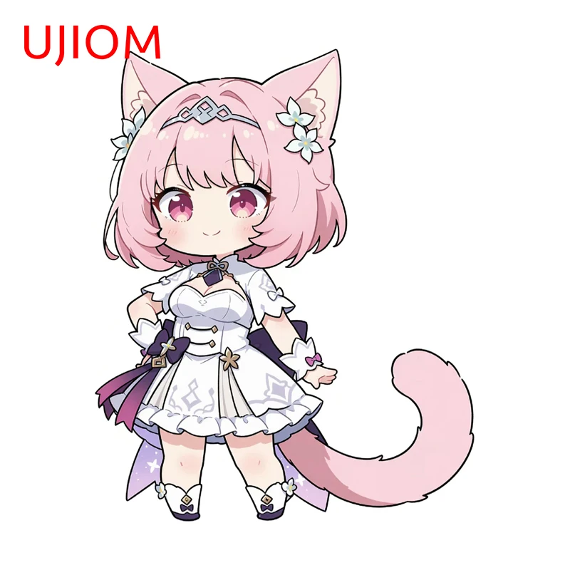 UJIOM Honkai Star Rail Cat Ears Girl Wall Sticker Trendy Scratch Proof Graphic Decal Suitable For Surfboard Skateboard Decor