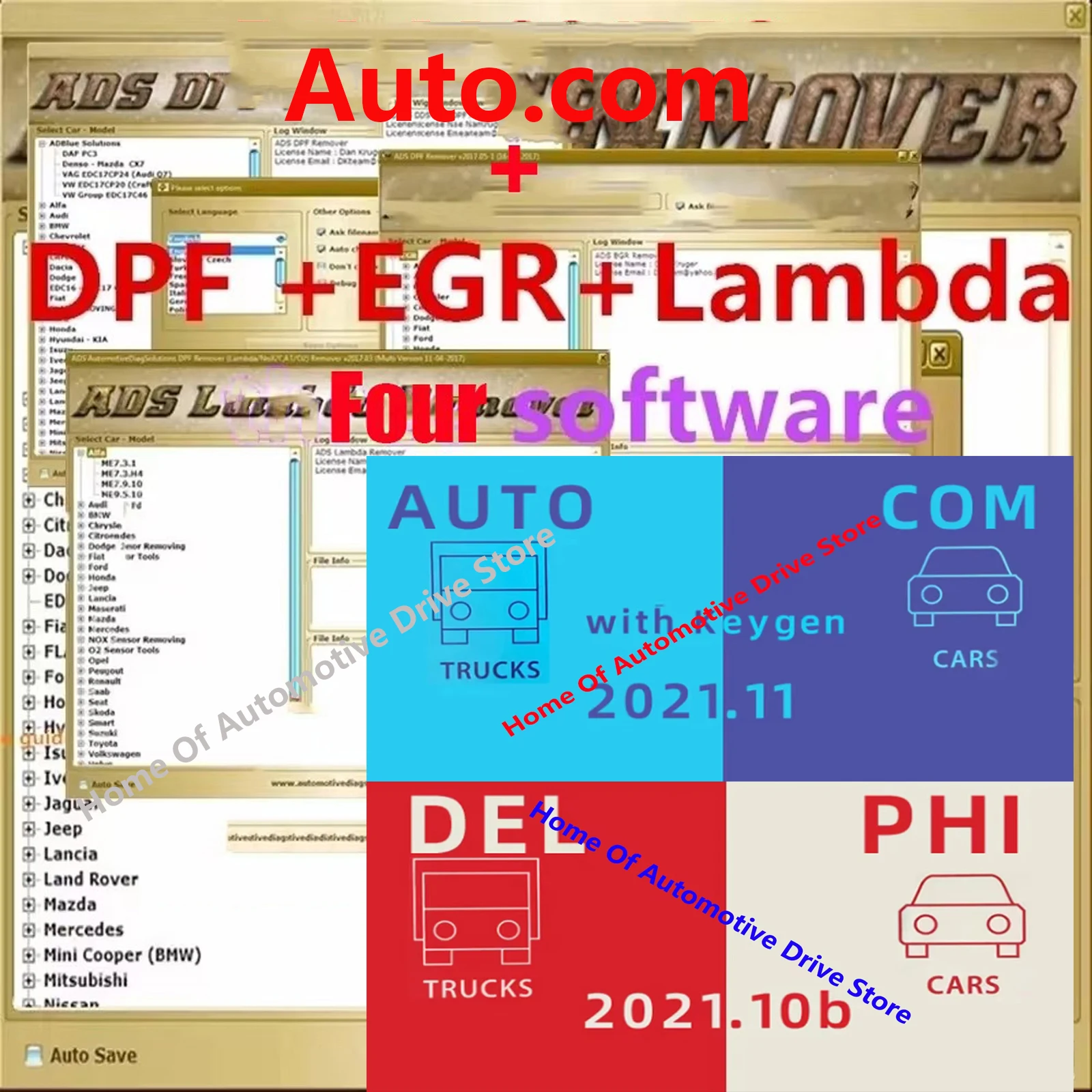 2024 Delphis VD Ds Tcs 150 Car Diagnostic Autocoms 2021.11+Delphi 2021.10b and Keygen+DPF+EGR Hot Selling Lambda Remover tools