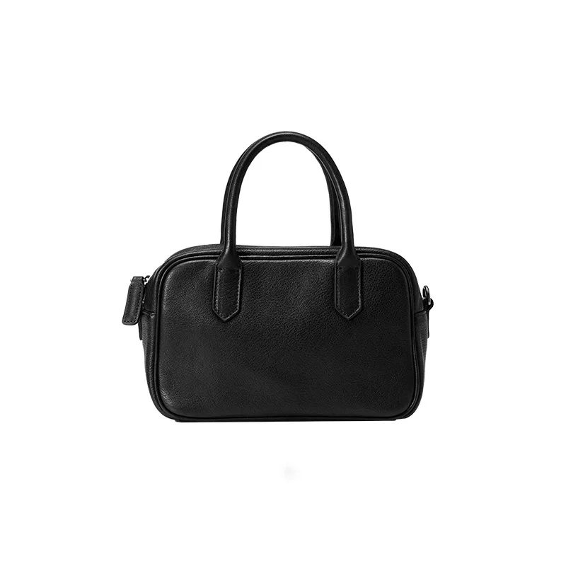 Natural Vegetable Tanned Cowhide Women's Bags Casual Retro Commuter Shoulder Bag Women's Leather Fashion Simple Crossbody Bag