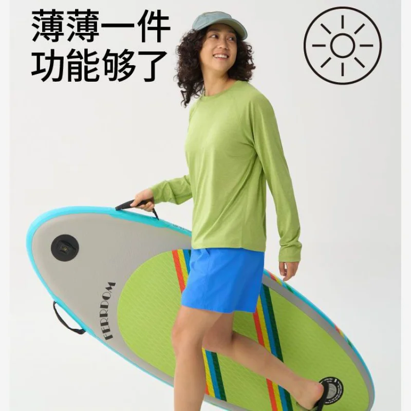 

Outdoor Sports Printed Cool Sun Protection Long Sleeve Women's Summer Loose Casual Versatile Couple Breathable Sweat-Wicking Fis