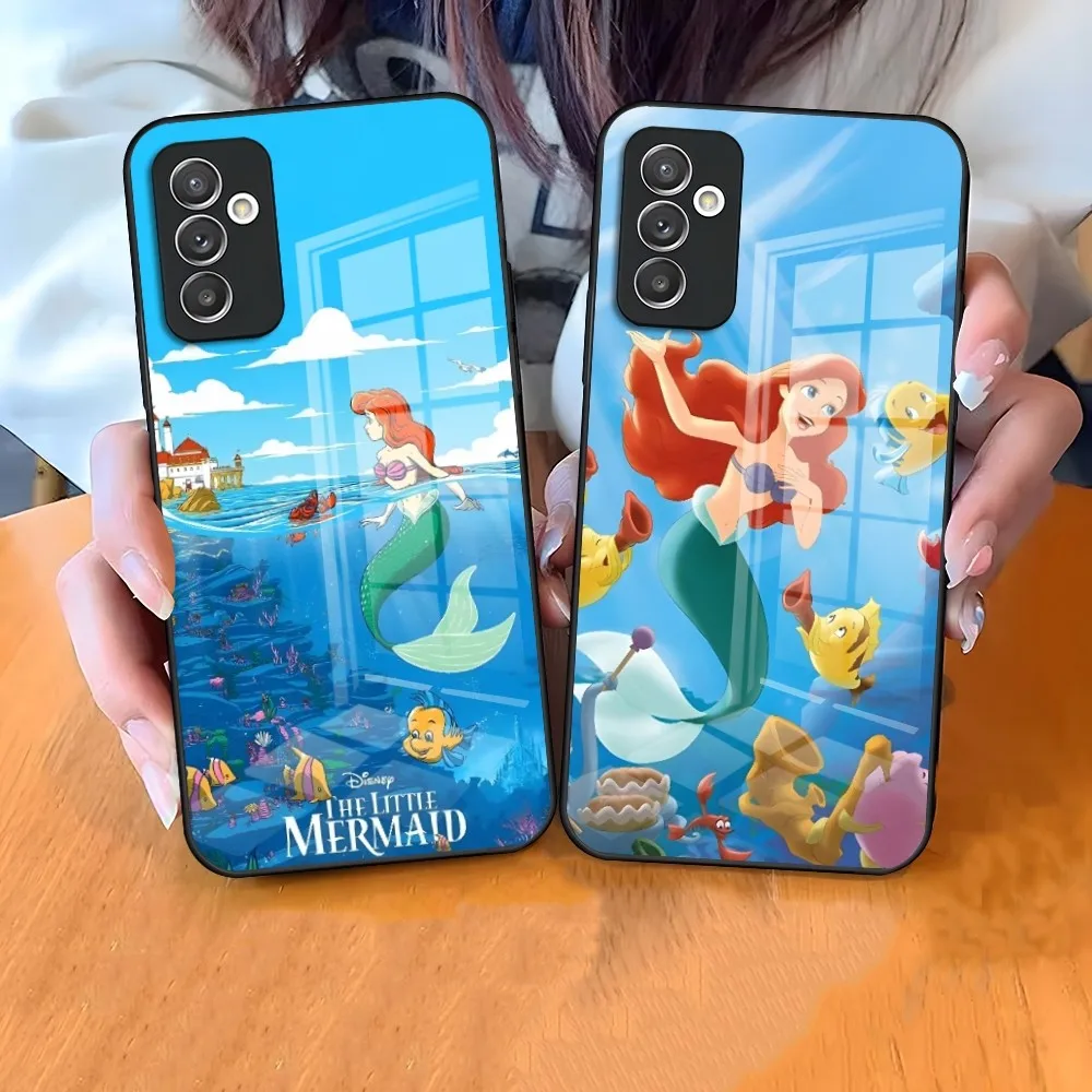 L-little mermaid Phone Case for Samsung S24 Ultra S23 S22 S20 Fe S21 Plus Galaxy A54 A34 A24 A53 M54 Note 20 Glass Cover