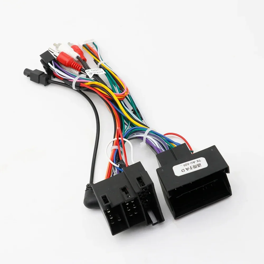 Car 16pin Wiring Harness Adapter Canbus Box Decoder Android Radio Power Cable For Audi A3 A4 TT