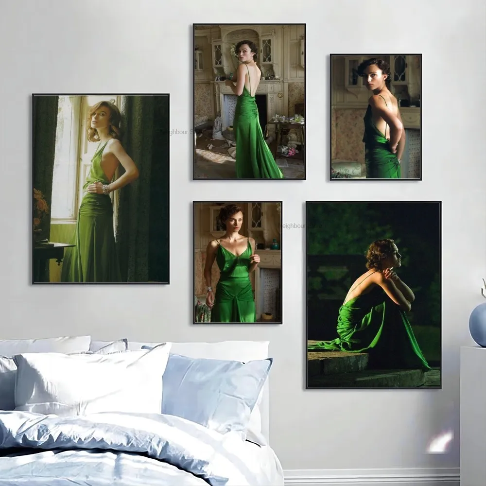 ملصق كيرا نايتلي في التكفير ، طباعة ورقية ، ديكور الرسم الفني ، المنزل ، غرفة النوم ، المدخل ، البار ، المقهى ، 1: 1000