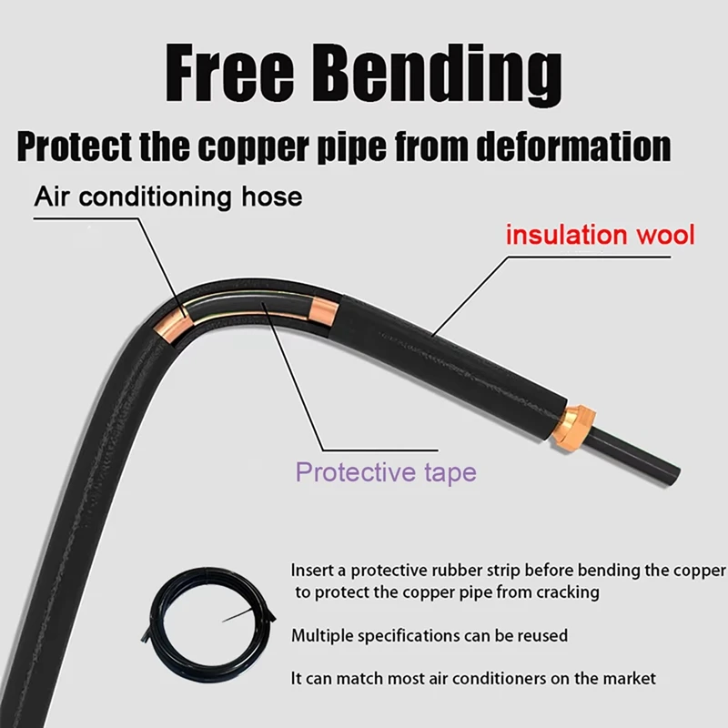 Защитная пленка для медных труб, инструмент для гибки пластиковых труб, антидеформационная защитная трубка для медных труб для кондиционирования воздуха