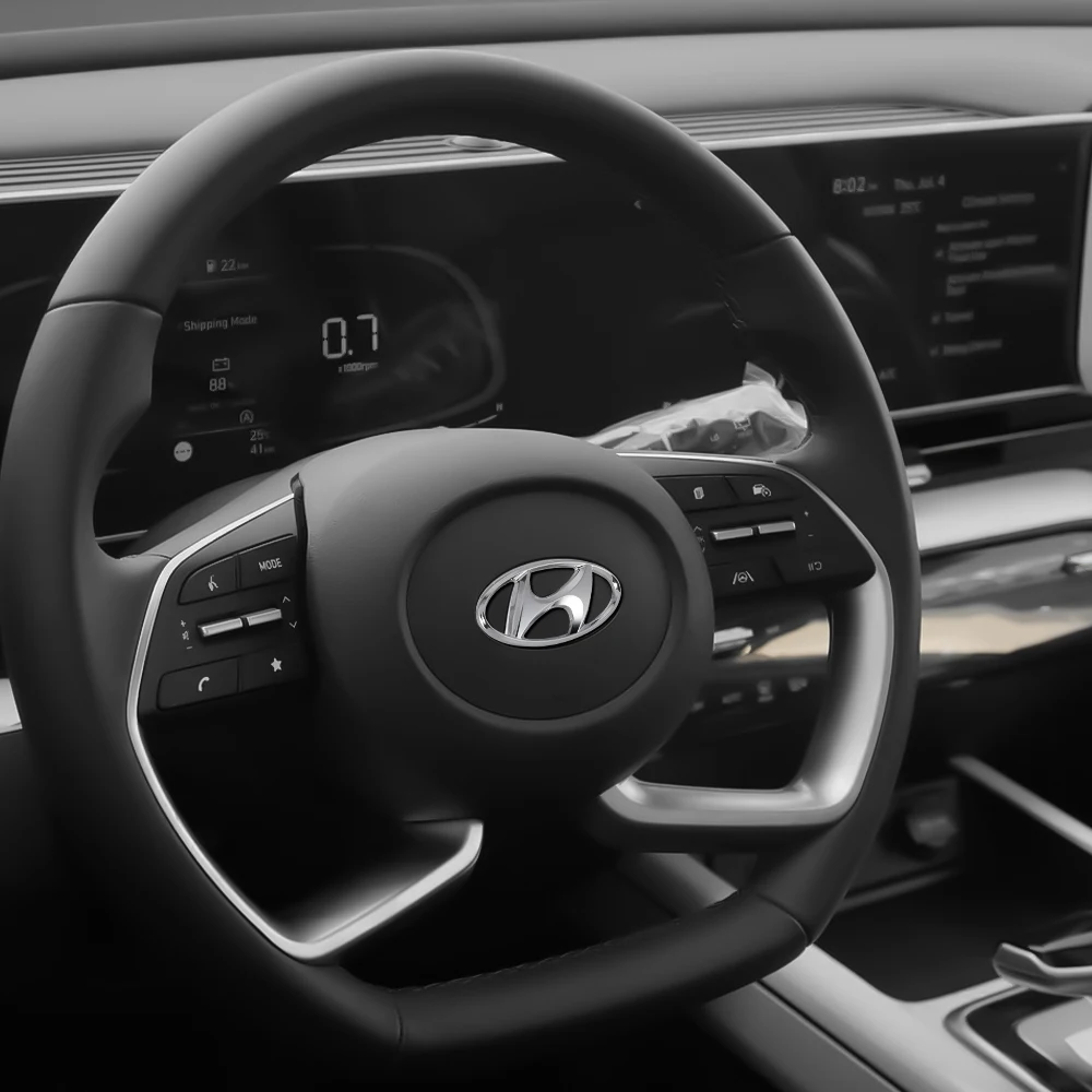 شعار السيارة عجلة القيادة مركز شعار لشركة هيونداي توكسون أكسنت أزيرا إلنترا أيونيك باليساد توسكاني فيلوستر اكسسوارات السيارات