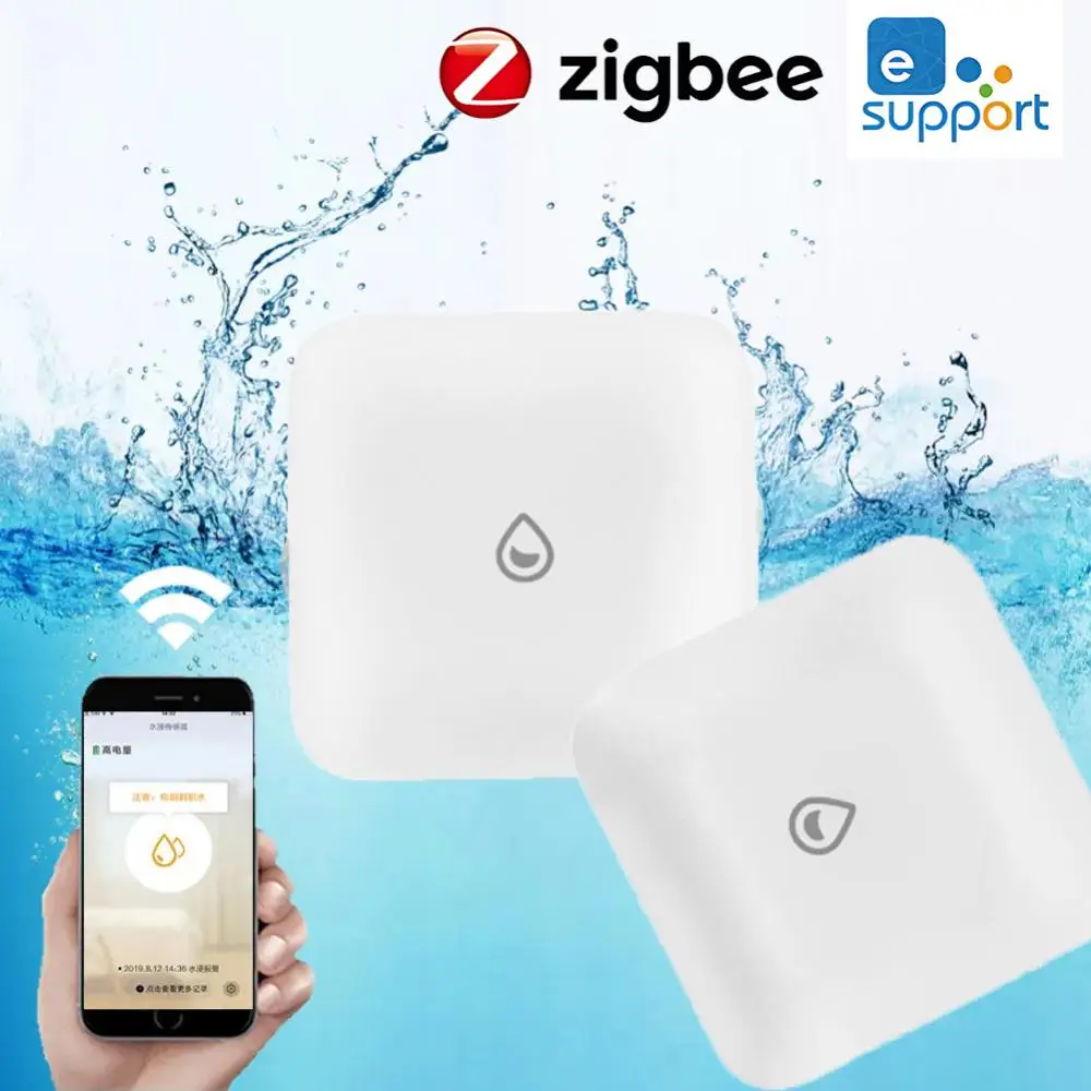 Ewelink ZigBee Water Leakage Sensor Immersion Security Alarm Leak Detector Overflow Alert Waterproof Smart Home App Control