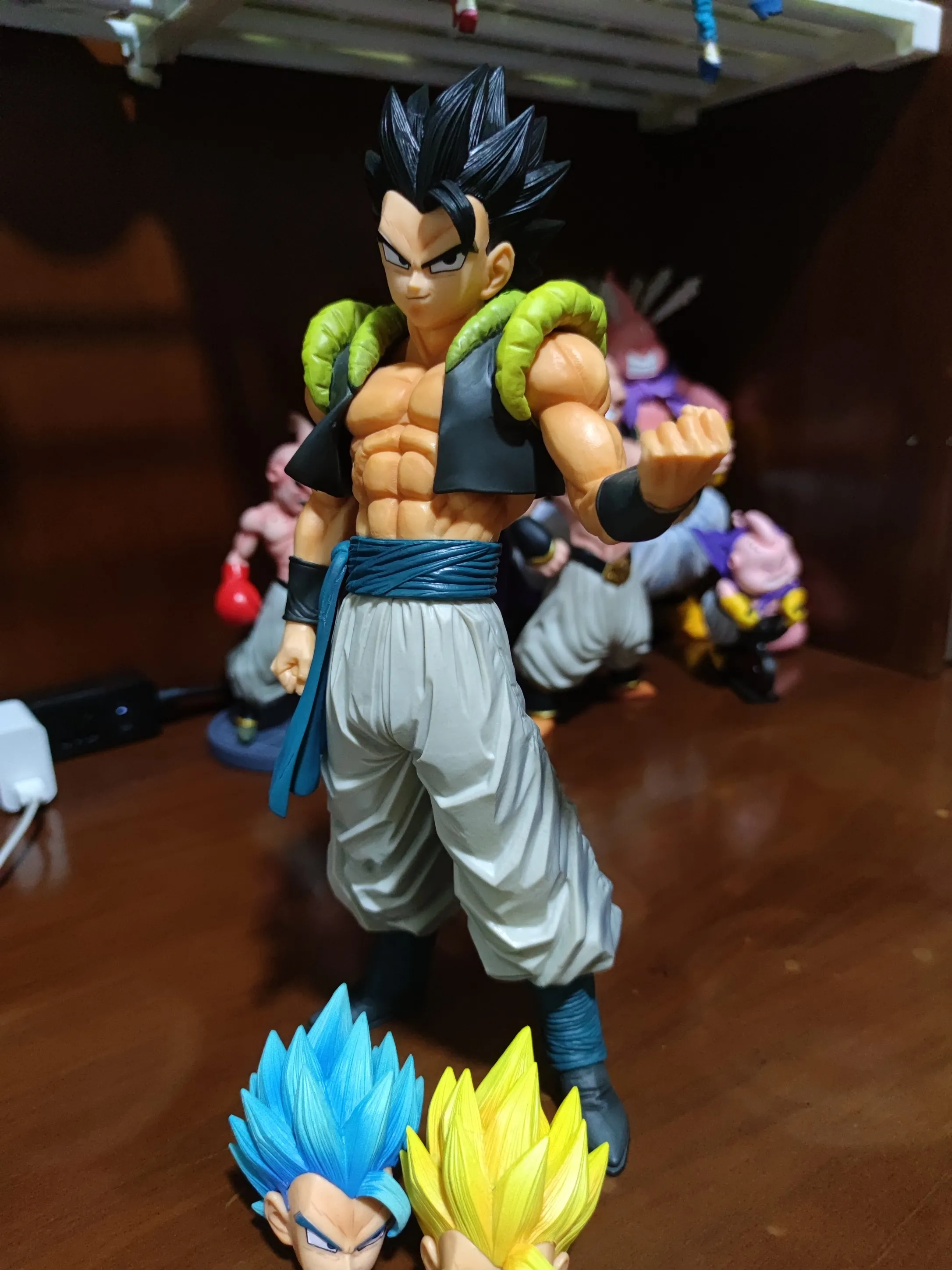 32cm Dragon Ball Character Gogeta Blue Anime Character Dbz Figurine Pvc Statue Model Doll Collection Room Christmas Toy Gifts