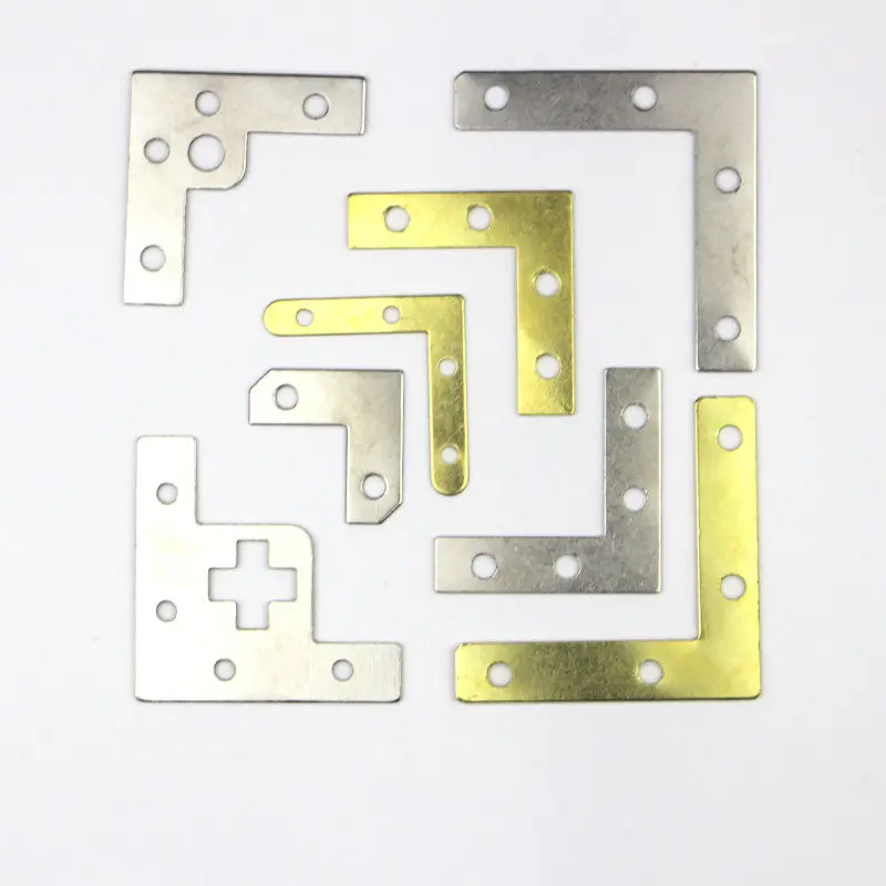 5PCS Large L-type Corner Code Triangle Iron 4-hole Photo Frame Connection Hardware Accessories Right Angle Fixing Plate 5