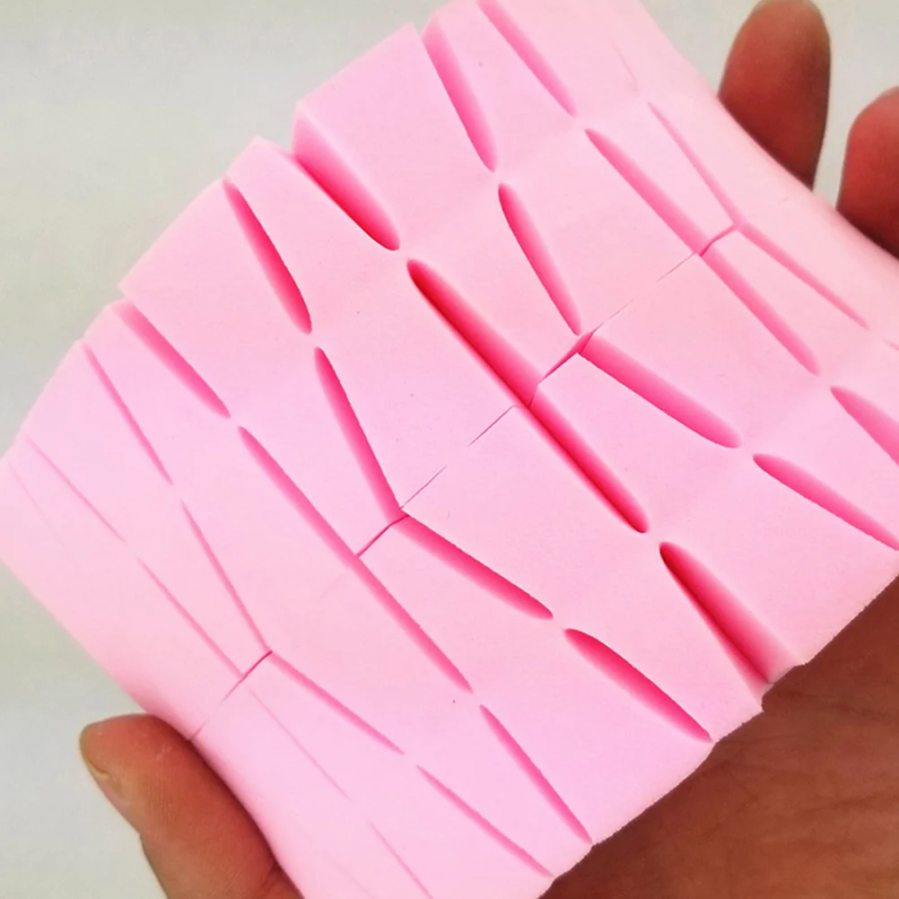 Esponja de maquiagem em cunha, uso duplo para base, blush, iluminador, molhado e seco, portátil, triângulo, ferramenta cosmética feminina