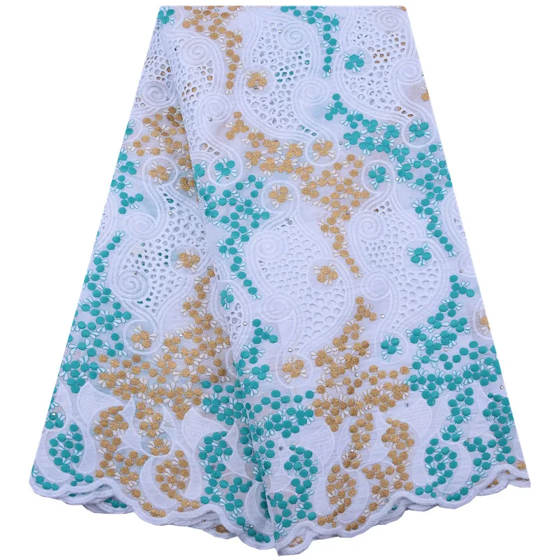 

Kalume African Dry Lace Fabric with Stones Swiss Voile Lace in Switzerland Embroidery Nigeria Cotton Lace Fabric Sewing F1922