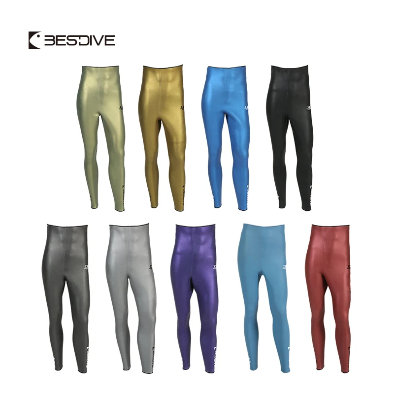 Bestdive Men's 3mm Wetsuit High-Waisted Pants Male Freediving Scuba Diving Smoothskin Yamamoto Neoprene Pants