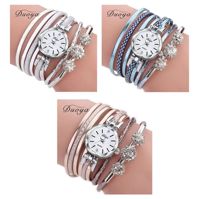 

Duoya Brand Bracelet Watches For Women Luxury Crystal Clock Quartz Watch Fashion Ladies Vintage Creative Wristwatches, D207